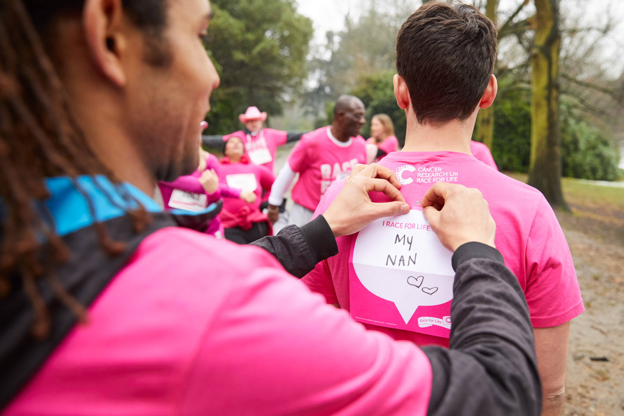 Race for Life helping pin back sign